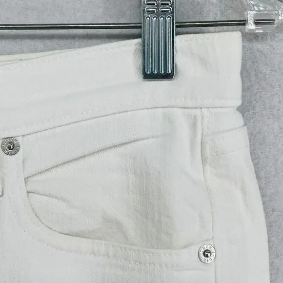 J.CREW Jeans Womens 26 Slim Broken in Boyfriend Stretch Denim Cotton White - Picture 4 of 14